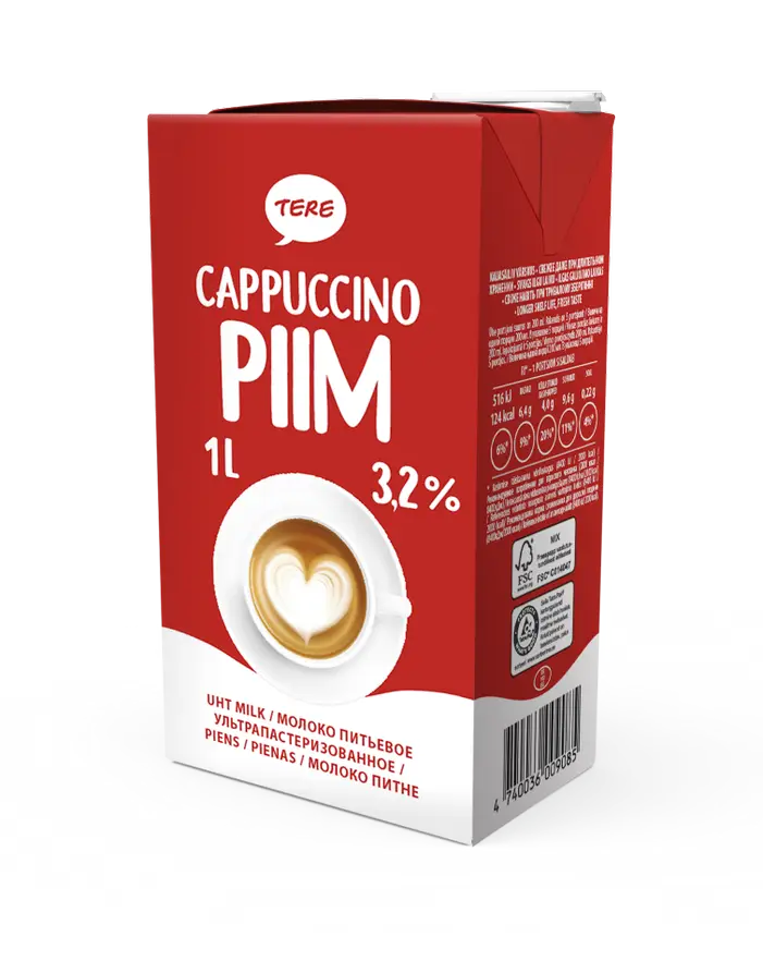 Tere Cappuccino piim 3.2% 1L