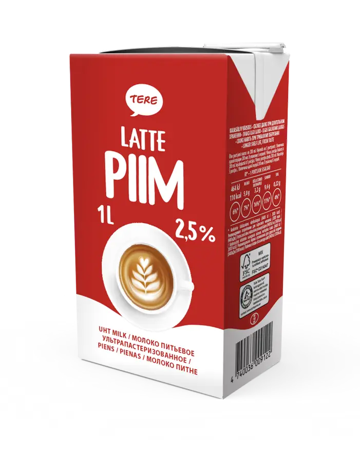 Tere Latte piim 2.5% 1L